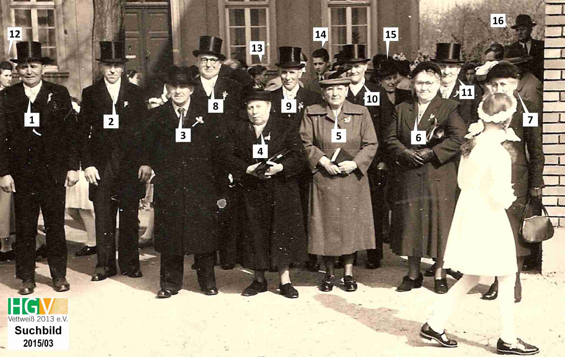 Vettweißer Goldkommunionkinder ca. 1955-57