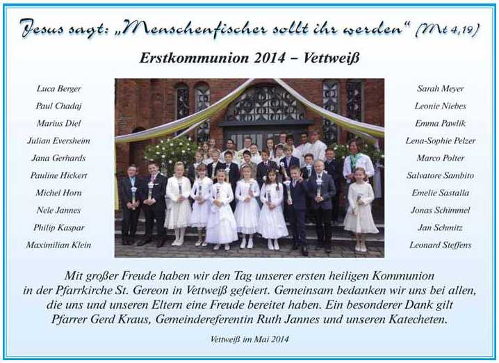 Erstkommunion 2014 Vettweiß